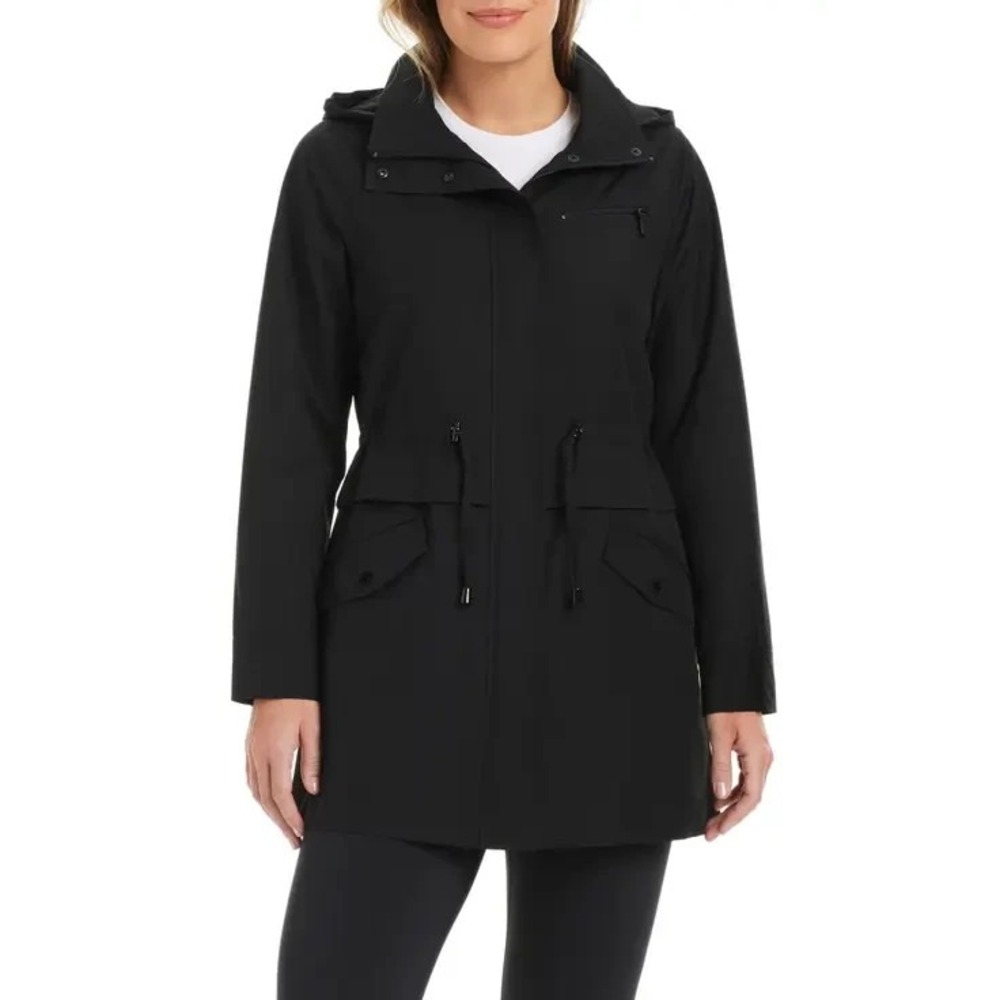 $220‎ Vince Camuto Women's S Black Water Resistant Hooded Jacket